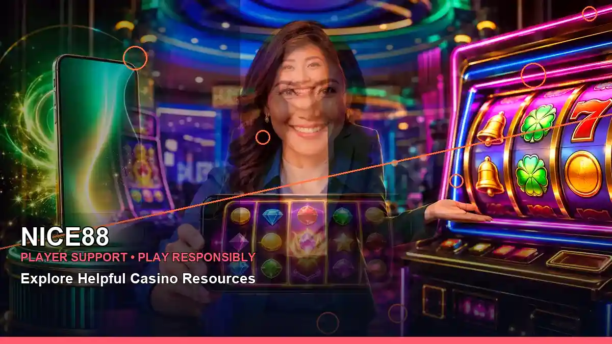 NICE88 right close-up reels casino bonus games highlighting mobile-friendly casino play
