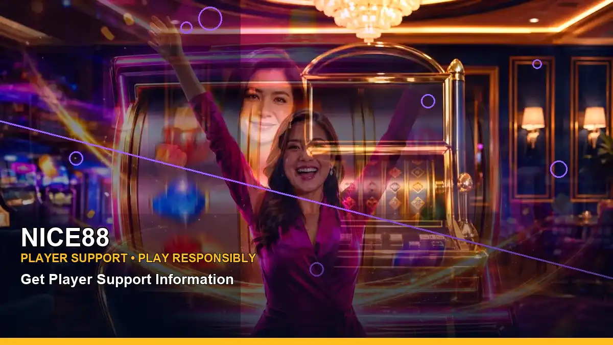 NICE88 fantasy online slot games featuring an adult Filipina casino host with a right close-up composition