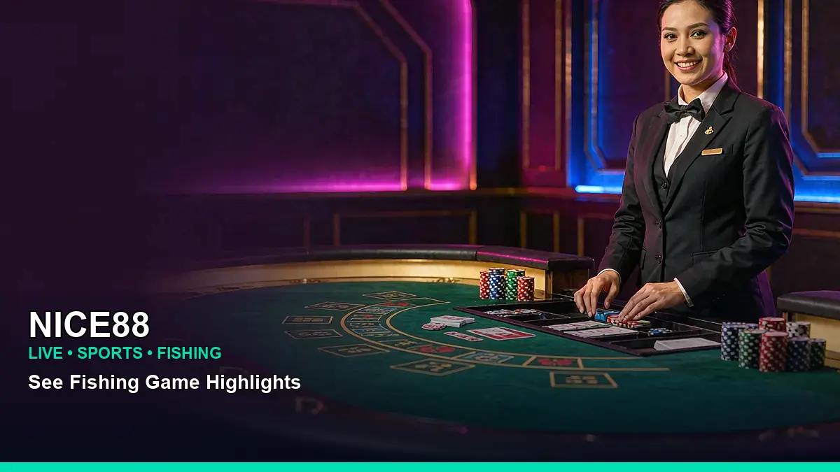 NICE88 NICE88 treasure boat fishing information for Philippine users scene with left-framed live casino table games for
